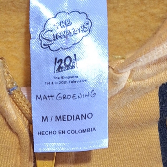 Yellow Hoodie with Cartoon Graphic - Picture 4 of 6